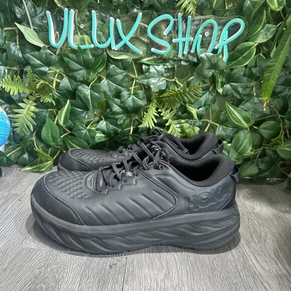 Hoka One One Shoes Mens 12.5 2E Triple Black Bondi SR Wide Work 1129350 BBLC main image 7